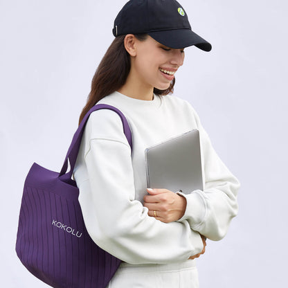 Everyday Tote Bag in Purple Pastel